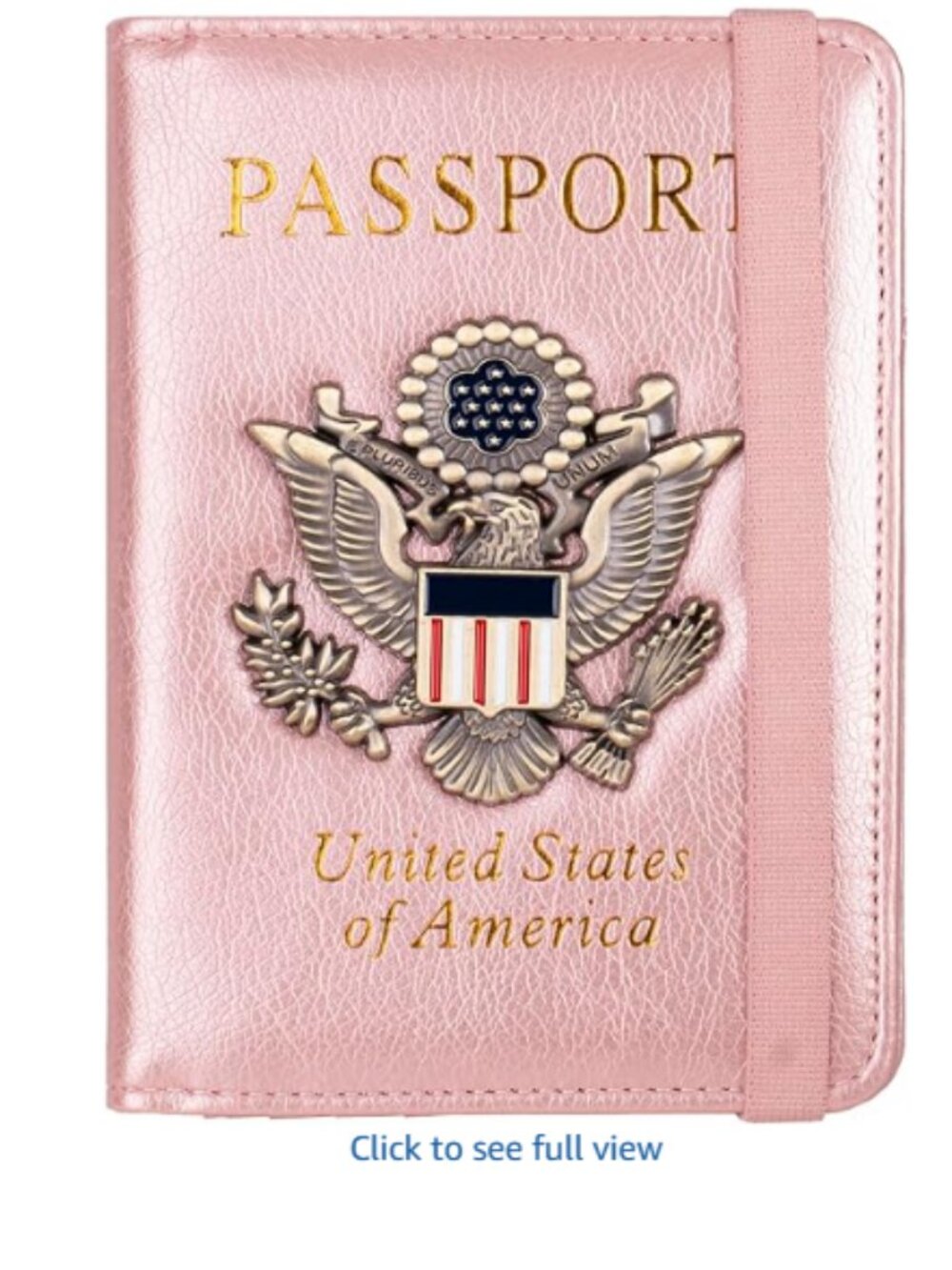 TOURSUIT RFID Blocking Passport Holder, Leather Travel Wallet, Rose Gold | Trave